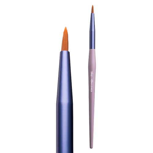 Brush for eyebrows and eyelashes ZOLAx Romashka / 02R (rounded petal) powder