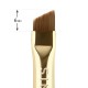 Кисть для бровей Sinart PROBRUSH / B104 скошенная / желтая