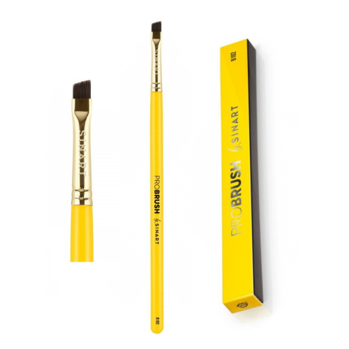Пензель для брів Sinart PROBRUSH / B102 скошений / жовтий