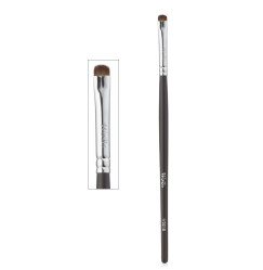 Makeup brush flat WoBs dark brown handle / W3215