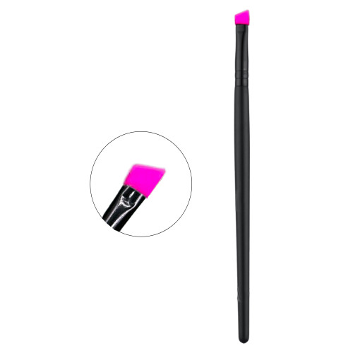 Eyebrow brush beveled silicone / raspberry