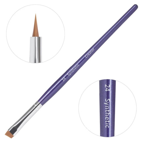Synthetic CREATOR brush / blue handle # 24