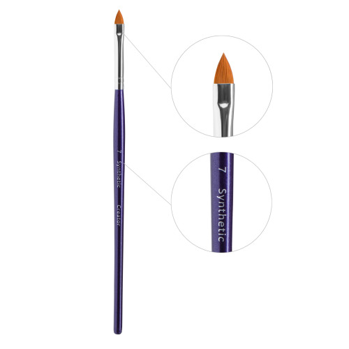 Synthetic CREATOR brush / blue handle # 7