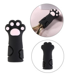 Silicone protective cap for manicure tools - cat's paw - black, 1 pc.