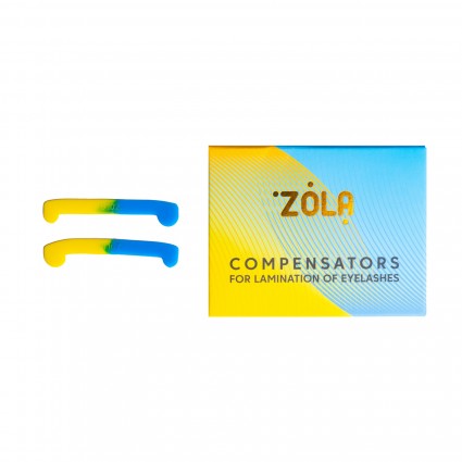 Компенсатори для ламінування вій ZOLA / Compensators For Lamination / жовто-блакитні, 1 пара