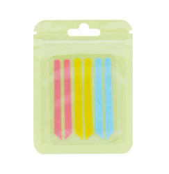 Eyelash compensators, 3 pairs / STRAIGHT / mix pink+yellow+blue