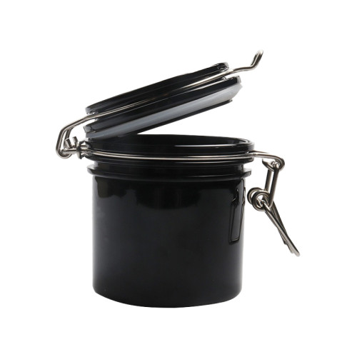 Lash glue storage container plastic with a latch / black