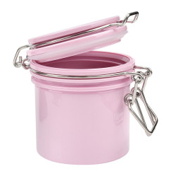 Lash glue storage container plastic with a latch / pink