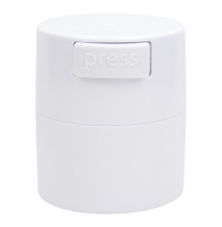 Eyelash glue storage container plastic with press button / white