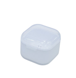 Container for sterilization and soaking of instruments square - white transparent