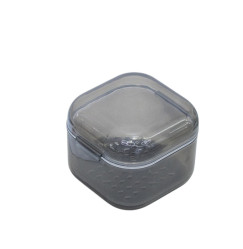 Container for sterilization and soaking of instruments square - black transparent