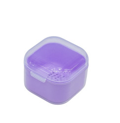 Container for sterilization and soaking of instruments square - purple transparent