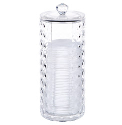 Container organizer for cotton pads "diamond series" / cylinder