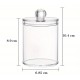 Container organizer for cotton swabs (disks) round mini / transparent