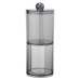 Container organizer for cotton swabs and disks round 2 in 1 / black