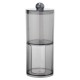 Container organizer for cotton swabs and disks round 2 in 1 / black