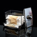 Cotton swab organizer container with open niche / black