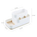 Container (organizer) cosmetics plastic / white-gray