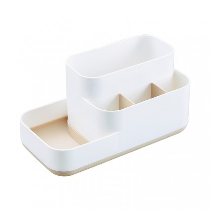 Container (organizer) cosmetics plastic / white-powder