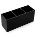Plastic container with 3 compartments for brushes and other things / completely black