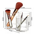 Transparent triple container for cotton swabs and other things - three cylinders next to each other