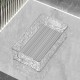 Контейнер прямоугольный пластиковый рельефный с ручками – прозрачный