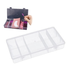 Rectangular plastic container for lamimaker with 5 compartments / transparent