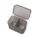 Rectangular plastic container with two compartments / black