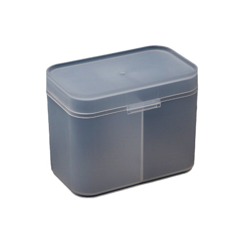 Rectangular plastic container with two compartments / black