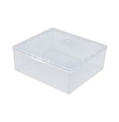 Rectangular plastic container ONE compartment / transparent