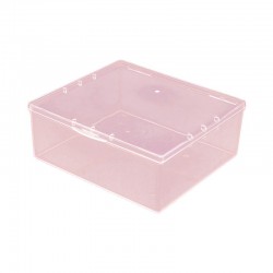 Rectangular plastic container ONE compartment / pink