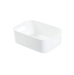 Storage Basket with Handles - White Mini