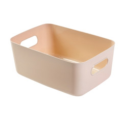 Storage basket with handles - beige large