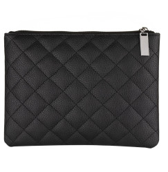 Cosmetic bag for storing brushes and other things with a zipper / black