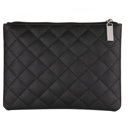 Cosmetic bag for storing brushes and other things with a zipper / black