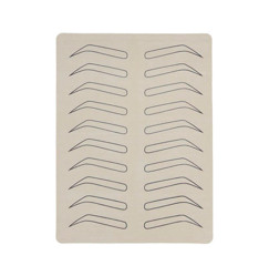 Silicone training mat / eyebrow stencil / black, 1 pc.