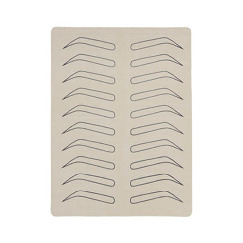 Silicone training mat / eyebrow stencil / black, 1 pc.