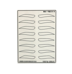 Silicone training mat for tattoo - eyebrow stencil - CX-13 (white), 1 pc