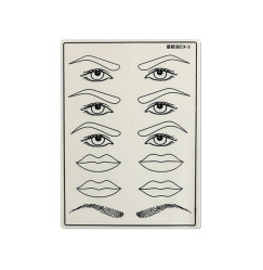 Silicone training mat / stencil eyebrows, eyes, lips / CX-5, 1 pc.