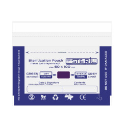 Kraft sterilization bags combined proSTERIL - transparent 60*100 mm (100 pcs. per pack)