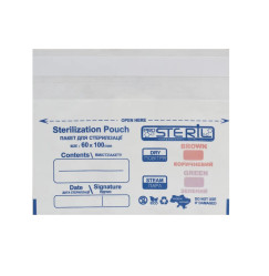 Kraft bags for dry heat sterilizers and autoclaves proSTERIL - white 60*100 mm (100 pcs per pack)