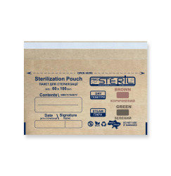 Kraft bags for dry heat sterilizers and autoclaves proSTERIL - brown 60*100 mm (100 pcs. per pack)