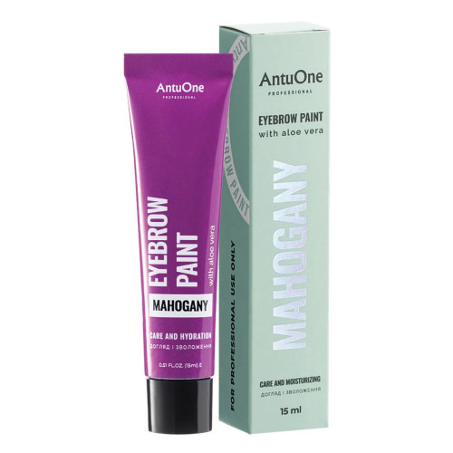 Farba do brwi AntuOne / Farba do brwi z Aloe Vera / Mahoń, 15 ml (tuba)
