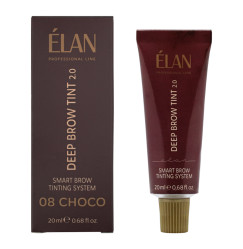 Farba do brwi ELAN - DEEP BROW TINT 2.0 | 20 ml - 08 CHOCO natural brown (w tubce)