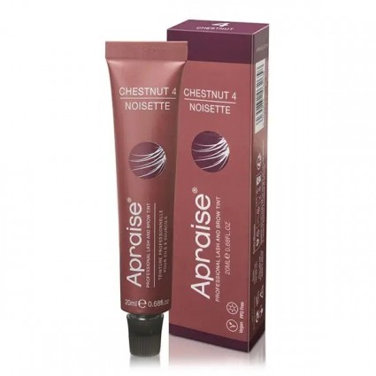 Eyebrow and eyelash dye Apraise Vegan & PPD Free / CHESTNUT 4 / NOISETTE / tube, 20 ml