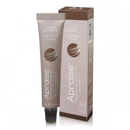 Eyebrow and eyelash dye Apraise Vegan & PPD Free / LIGHT BOWN 3.1 / MARRON CLAIR / tube, 20 ml