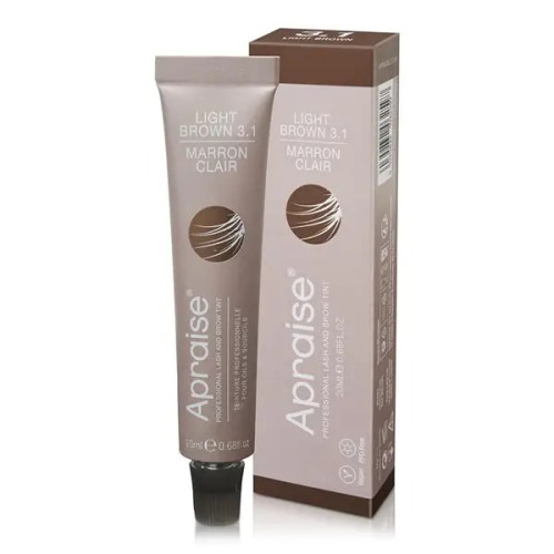 Фарба для брів та вій Apraise Vegan   PPD Free / LIGHT BOWN 3.1 / MARRON CLAIR / туба, 20 мл