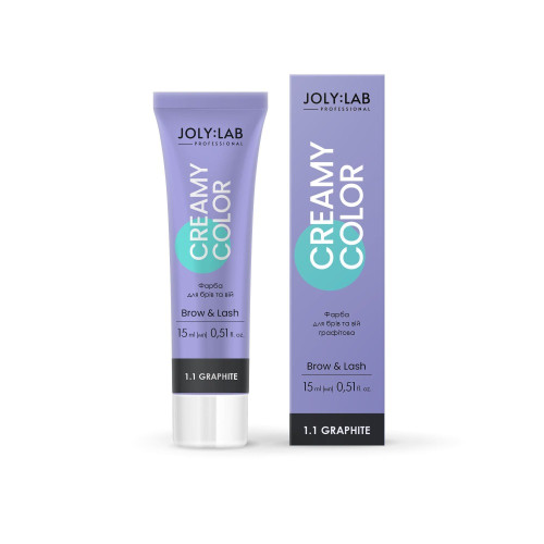 JOLY:LAB eyebrow and eyelash tint - Creamy Color - 1.1 Graphite, 15 ml