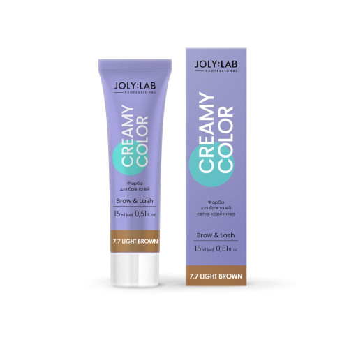 JOLY:LAB eyebrow and eyelash tint - Creamy Color - 7.7 Light Brown, 15 ml
