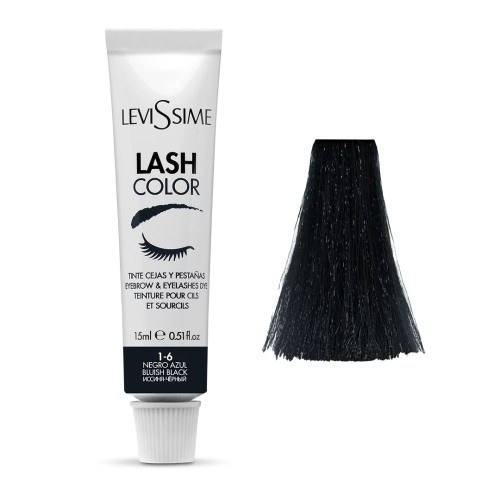 Фарба для брів та вій LeviSsime - Lash Color - № 1-6 Bluish Black (синьо-чорний), 15 мл